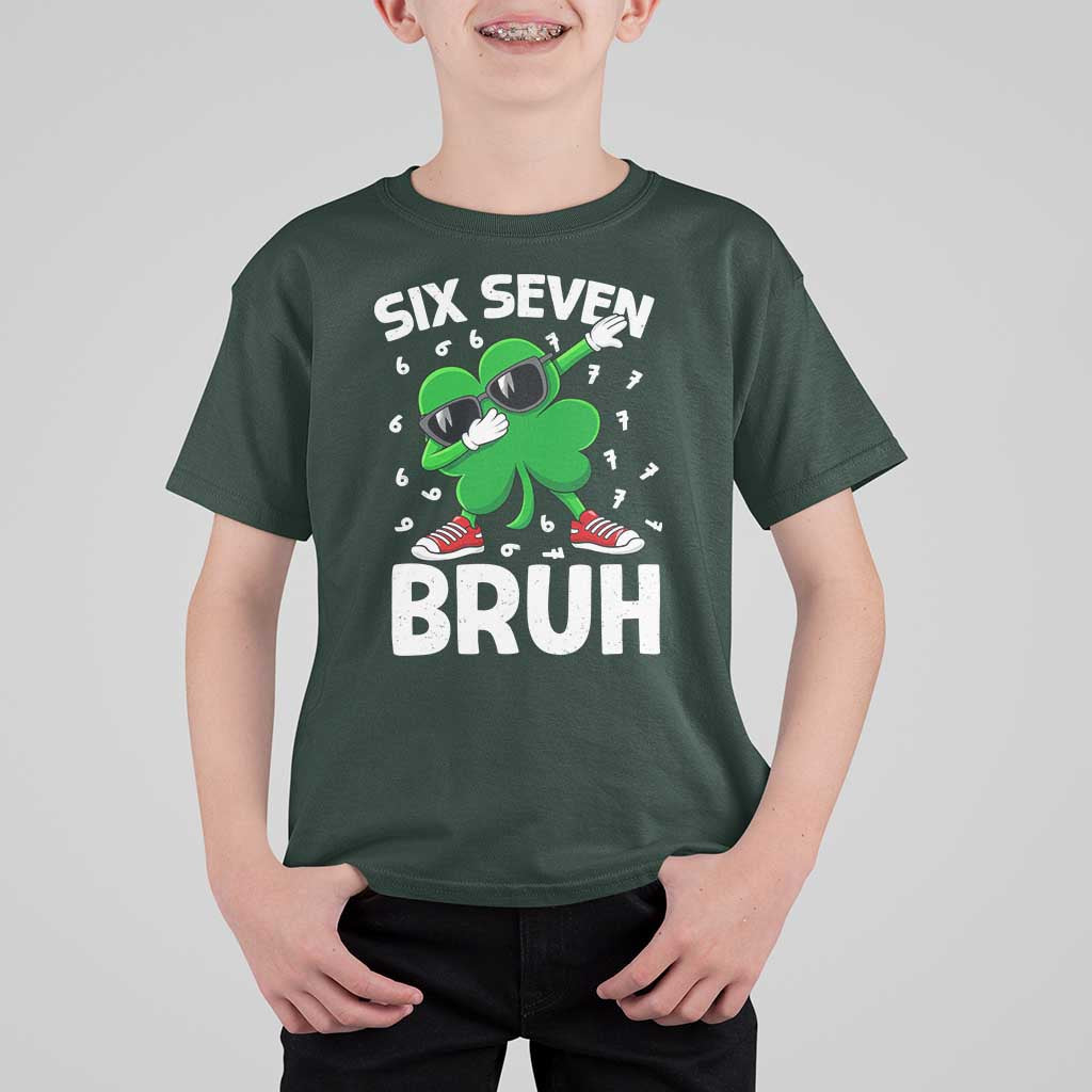 Funny Irish St Patricks Day Shamrock 67 Meme T Shirt For Kid Six Seven Bruh Gen Alpha Slang