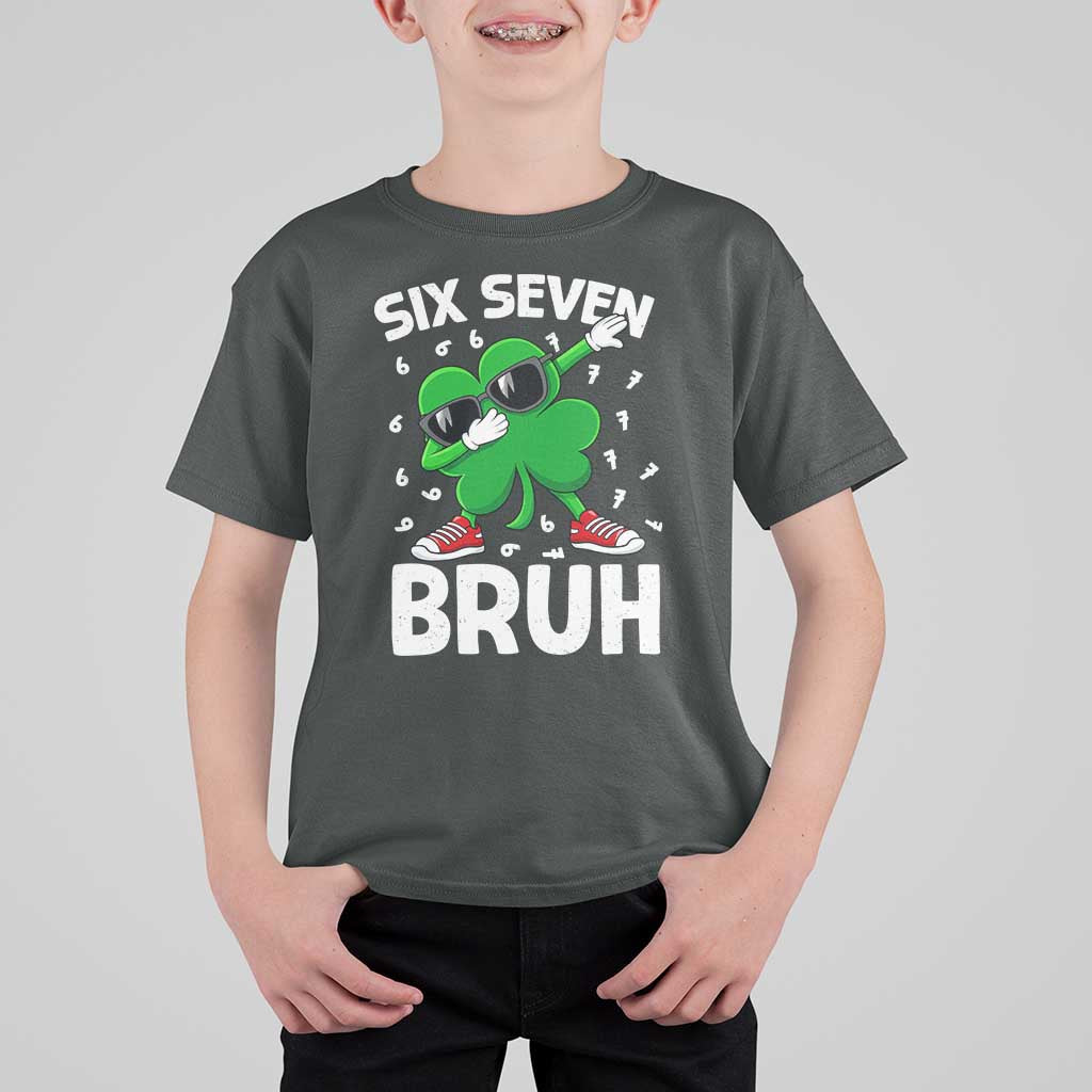 Funny Irish St Patricks Day Shamrock 67 Meme T Shirt For Kid Six Seven Bruh Gen Alpha Slang