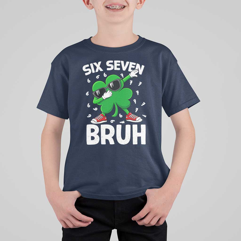Funny Irish St Patricks Day Shamrock 67 Meme T Shirt For Kid Six Seven Bruh Gen Alpha Slang