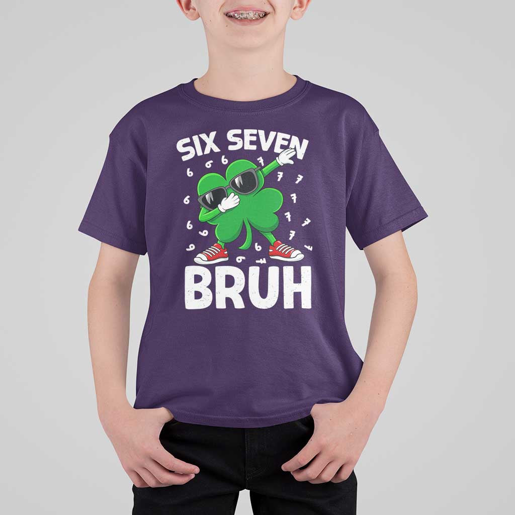 Funny Irish St Patricks Day Shamrock 67 Meme T Shirt For Kid Six Seven Bruh Gen Alpha Slang