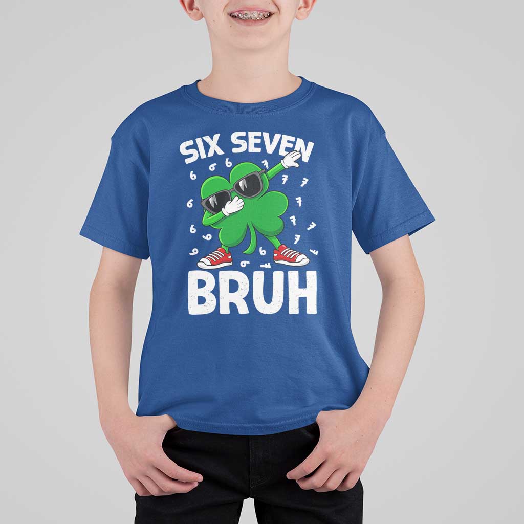 Funny Irish St Patricks Day Shamrock 67 Meme T Shirt For Kid Six Seven Bruh Gen Alpha Slang