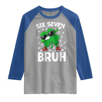 Funny Irish St Patricks Day Shamrock 67 Meme Raglan Shirt Six Seven Bruh Gen Alpha Slang