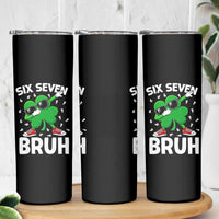 Funny Irish St Patricks Day Shamrock 67 Meme Skinny Tumbler Six Seven Bruh Gen Alpha Slang