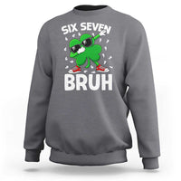 Funny Irish St Patricks Day Shamrock 67 Meme Sweatshirt Six Seven Bruh Gen Alpha Slang