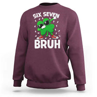 Funny Irish St Patricks Day Shamrock 67 Meme Sweatshirt Six Seven Bruh Gen Alpha Slang