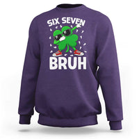 Funny Irish St Patricks Day Shamrock 67 Meme Sweatshirt Six Seven Bruh Gen Alpha Slang