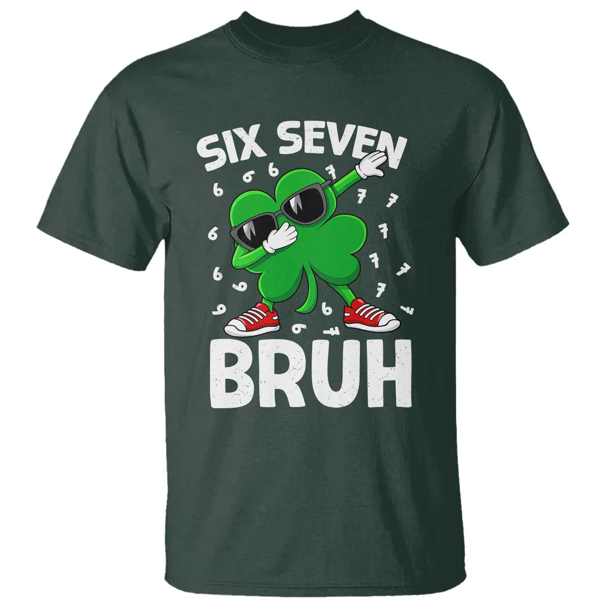 Funny Irish St Patricks Day Shamrock 67 Meme T Shirt Six Seven Bruh Gen Alpha Slang