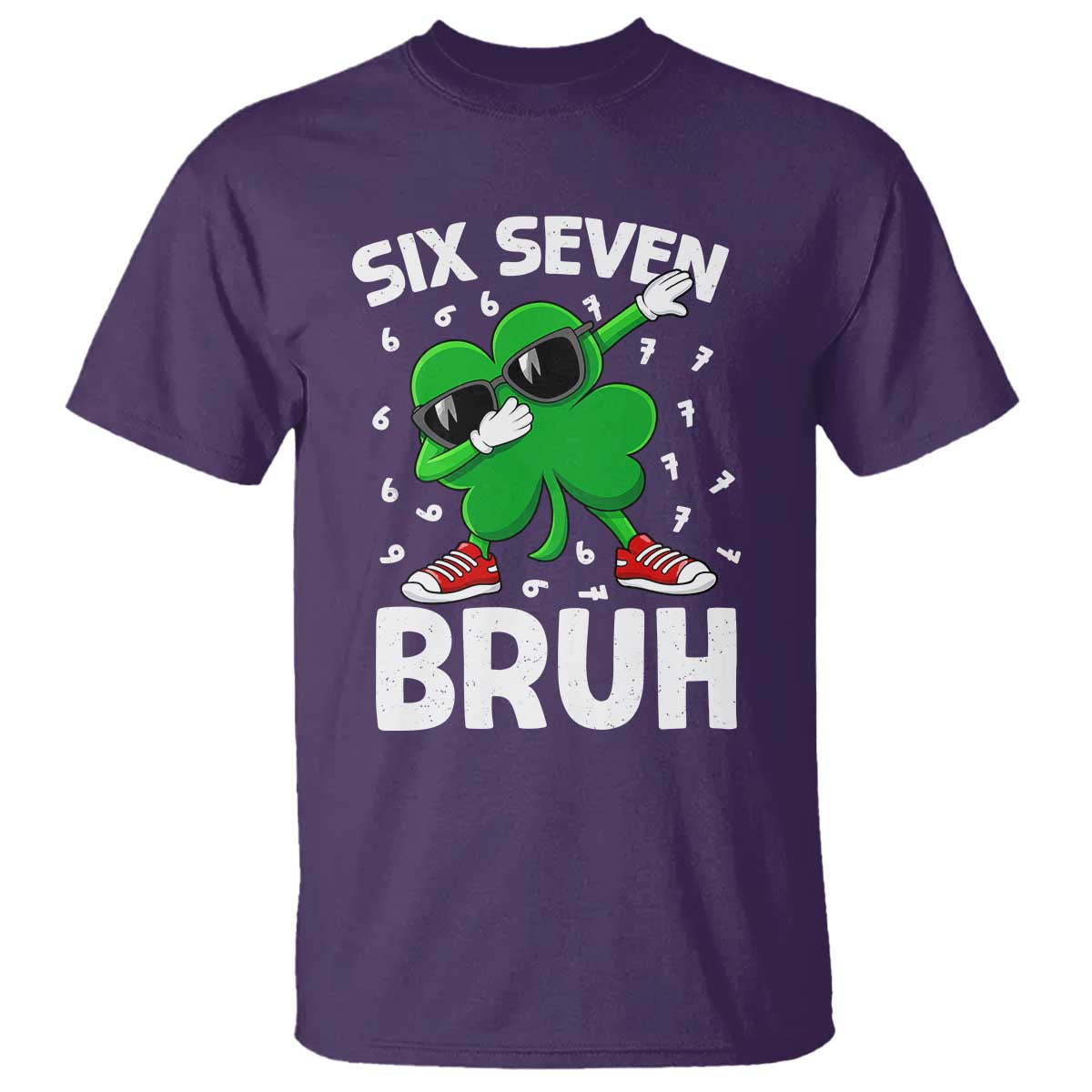 Funny Irish St Patricks Day Shamrock 67 Meme T Shirt Six Seven Bruh Gen Alpha Slang
