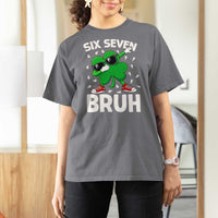 Funny Irish St Patricks Day Shamrock 67 Meme T Shirt For Women Six Seven Bruh Gen Alpha Slang