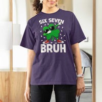 Funny Irish St Patricks Day Shamrock 67 Meme T Shirt For Women Six Seven Bruh Gen Alpha Slang