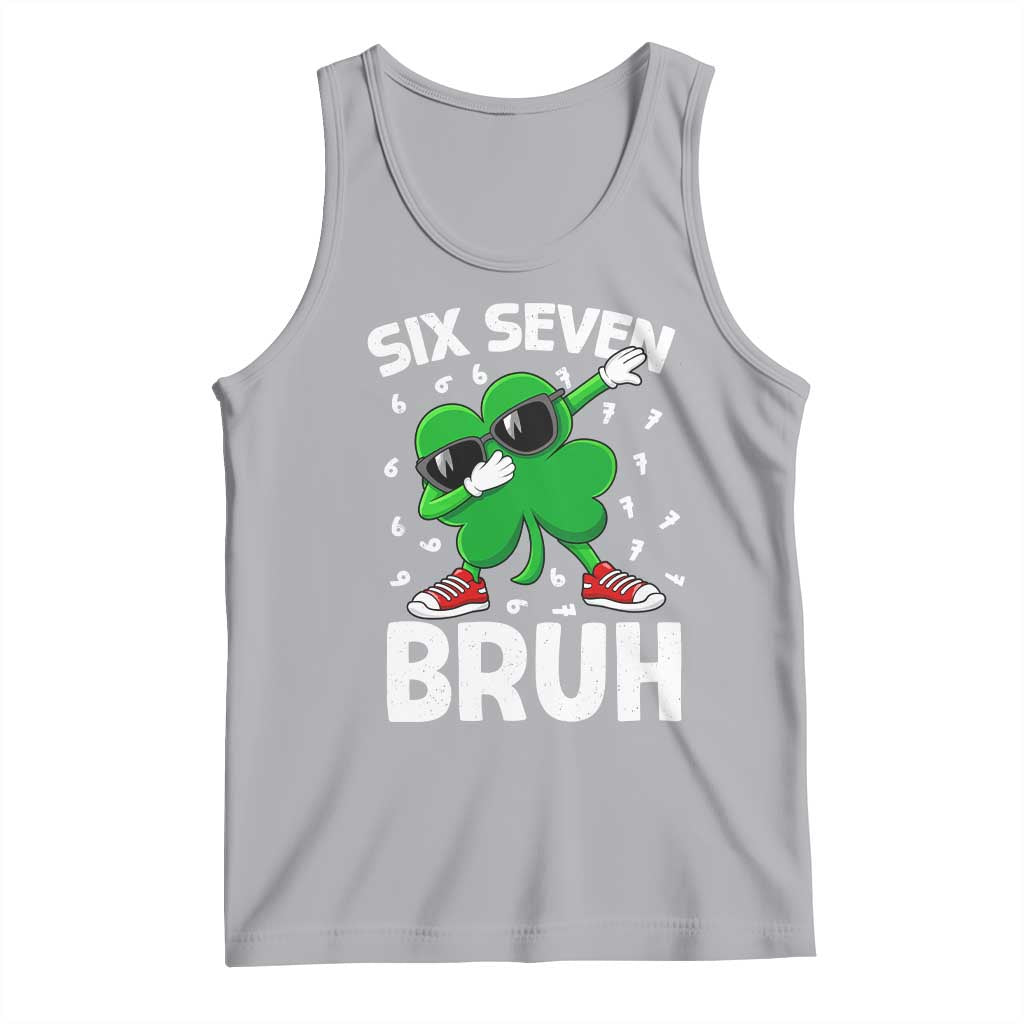 Funny Irish St Patricks Day Shamrock 67 Meme Tank Top Six Seven Bruh Gen Alpha Slang