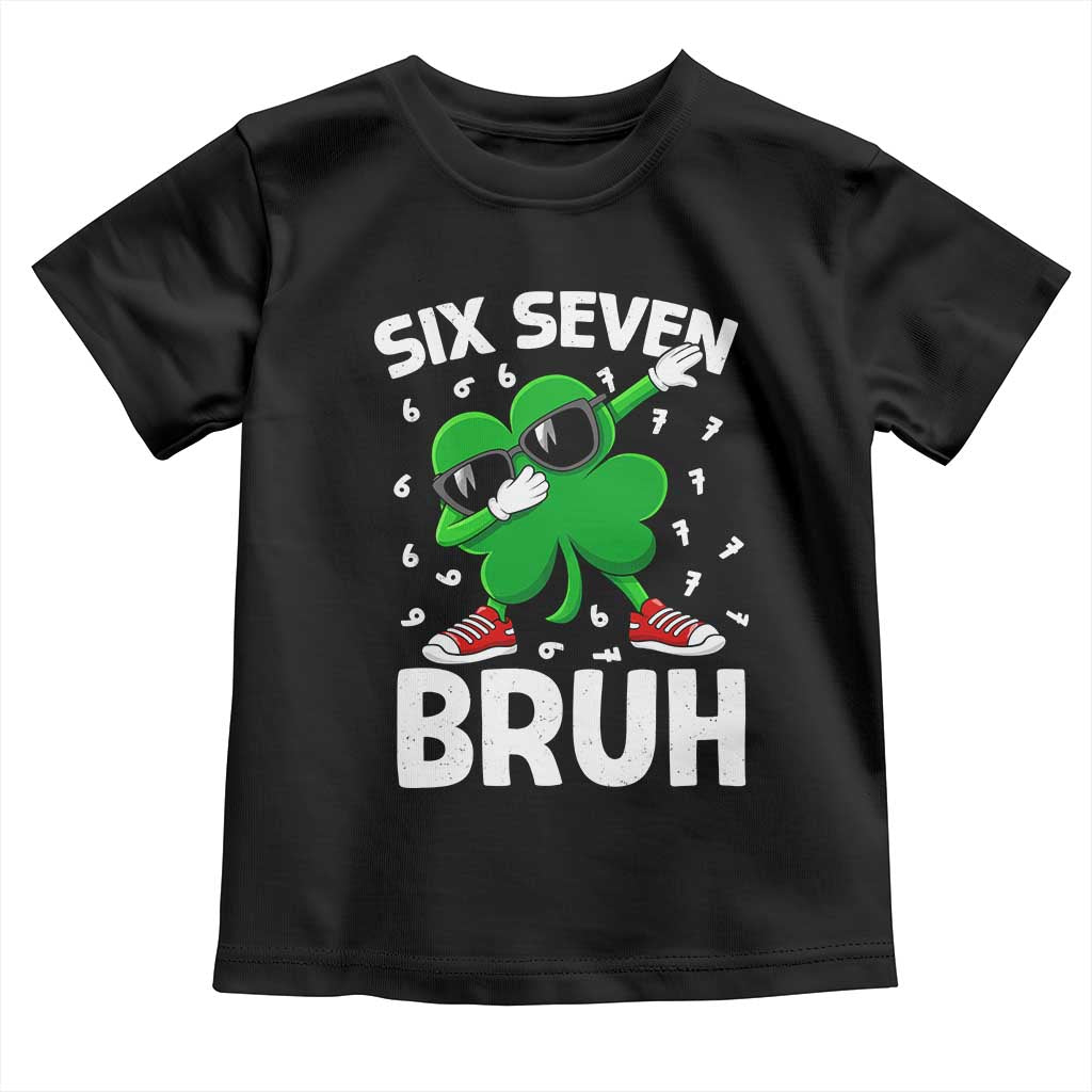 Funny Irish St Patricks Day Shamrock 67 Meme Toddler T Shirt Six Seven Bruh Gen Alpha Slang
