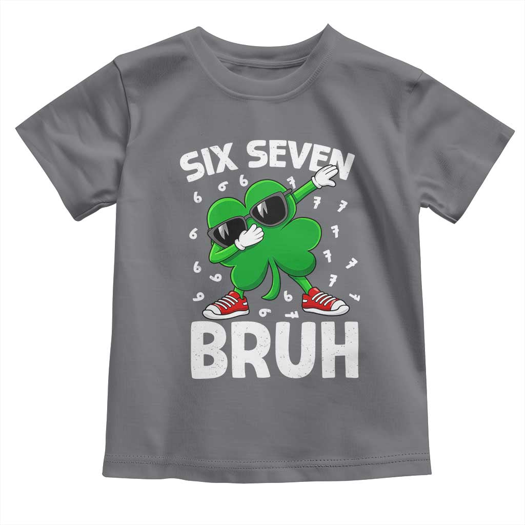 Funny Irish St Patricks Day Shamrock 67 Meme Toddler T Shirt Six Seven Bruh Gen Alpha Slang