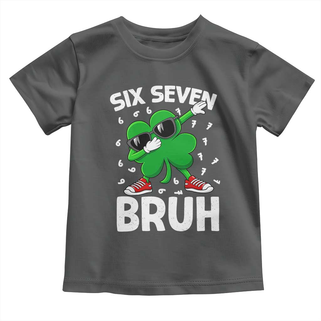 Funny Irish St Patricks Day Shamrock 67 Meme Toddler T Shirt Six Seven Bruh Gen Alpha Slang