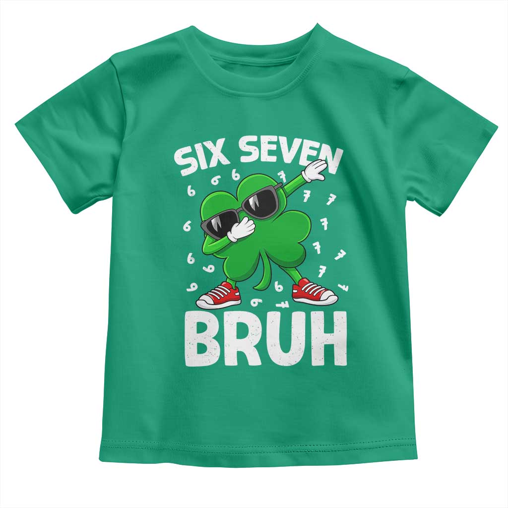 Funny Irish St Patricks Day Shamrock 67 Meme Toddler T Shirt Six Seven Bruh Gen Alpha Slang