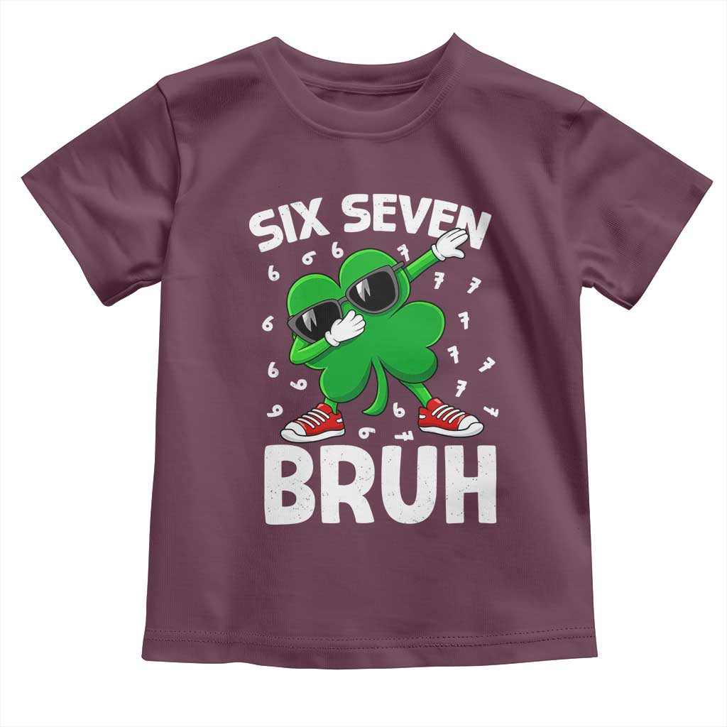 Funny Irish St Patricks Day Shamrock 67 Meme Toddler T Shirt Six Seven Bruh Gen Alpha Slang
