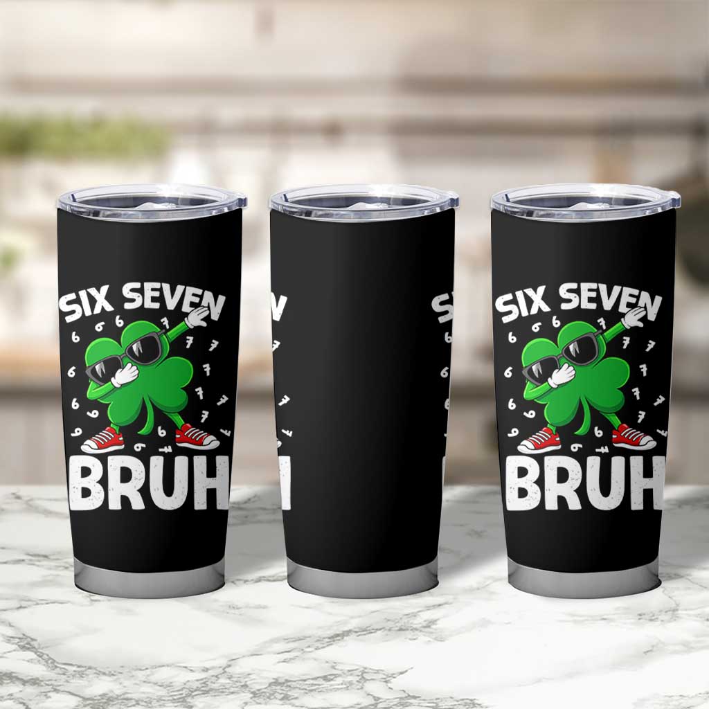 Funny Irish St Patricks Day Shamrock 67 Meme Tumbler Cup Six Seven Bruh Gen Alpha Slang