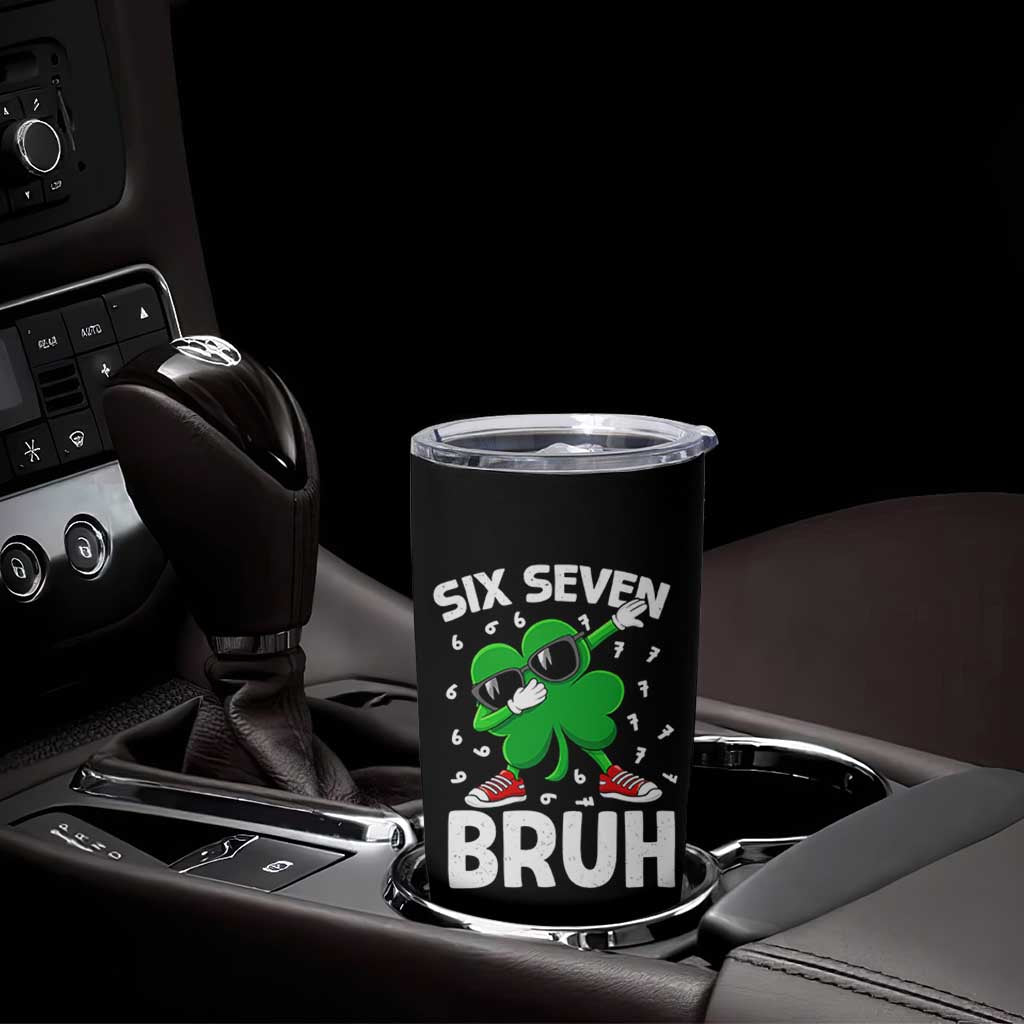 Funny Irish St Patricks Day Shamrock 67 Meme Tumbler Cup Six Seven Bruh Gen Alpha Slang