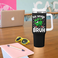 Funny Irish St Patricks Day Shamrock 67 Meme Tumbler With Handle Six Seven Bruh Gen Alpha Slang
