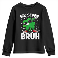 Funny Irish St Patricks Day Shamrock 67 Meme Youth Sweatshirt Six Seven Bruh Gen Alpha Slang
