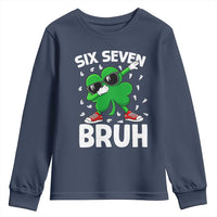 Funny Irish St Patricks Day Shamrock 67 Meme Youth Sweatshirt Six Seven Bruh Gen Alpha Slang