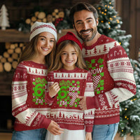 I Was 6 Now I'm 7 Ugly Christmas Sweater Funny 7th 67 Birthday Meme Lucky Shamrock Checkered