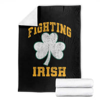 Vintage Fighting Irish Throw Blanket Retro History Gold Shamrock