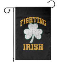 Vintage Fighting Irish Garden Flag Retro History Gold Shamrock