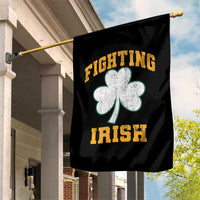 Vintage Fighting Irish Garden Flag Retro History Gold Shamrock