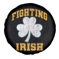 Vintage Fighting Irish Spare Tire Cover Retro History Gold Shamrock