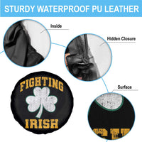 Vintage Fighting Irish Spare Tire Cover Retro History Gold Shamrock