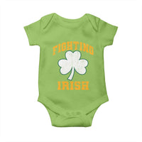 Vintage Fighting Irish Baby Onesie Retro History Gold Shamrock