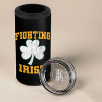 Vintage Fighting Irish 4 in 1 Can Cooler Tumbler Retro History Gold Shamrock