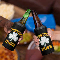 Vintage Fighting Irish 4 in 1 Can Cooler Tumbler Retro History Gold Shamrock