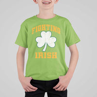 Vintage Fighting Irish T Shirt For Kid Retro History Gold Shamrock