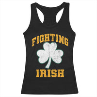 Vintage Fighting Irish Racerback Tank Top Retro History Gold Shamrock