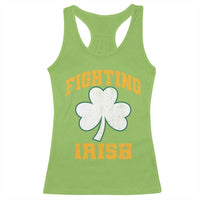 Vintage Fighting Irish Racerback Tank Top Retro History Gold Shamrock