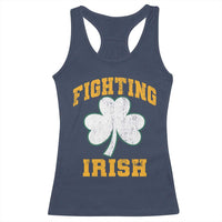 Vintage Fighting Irish Racerback Tank Top Retro History Gold Shamrock