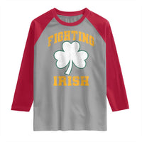 Vintage Fighting Irish Raglan Shirt Retro History Gold Shamrock