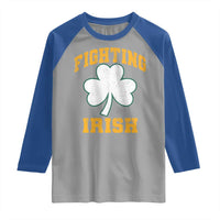 Vintage Fighting Irish Raglan Shirt Retro History Gold Shamrock