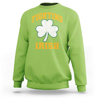 Vintage Fighting Irish Sweatshirt Retro History Gold Shamrock