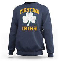 Vintage Fighting Irish Sweatshirt Retro History Gold Shamrock