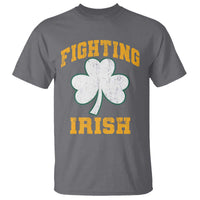 Vintage Fighting Irish T Shirt Retro History Gold Shamrock