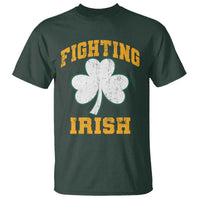 Vintage Fighting Irish T Shirt Retro History Gold Shamrock