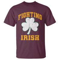 Vintage Fighting Irish T Shirt Retro History Gold Shamrock