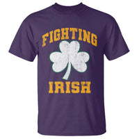 Vintage Fighting Irish T Shirt Retro History Gold Shamrock