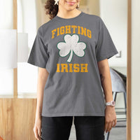 Vintage Fighting Irish T Shirt For Women Retro History Gold Shamrock