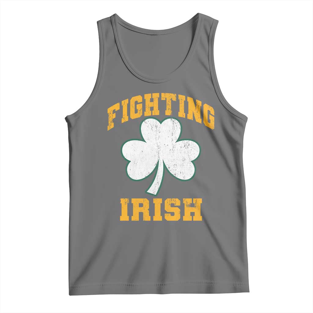 Vintage Fighting Irish Tank Top Retro History Gold Shamrock
