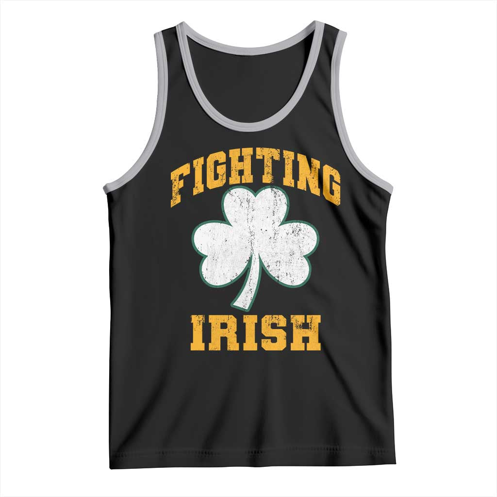 Vintage Fighting Irish Tank Top Retro History Gold Shamrock