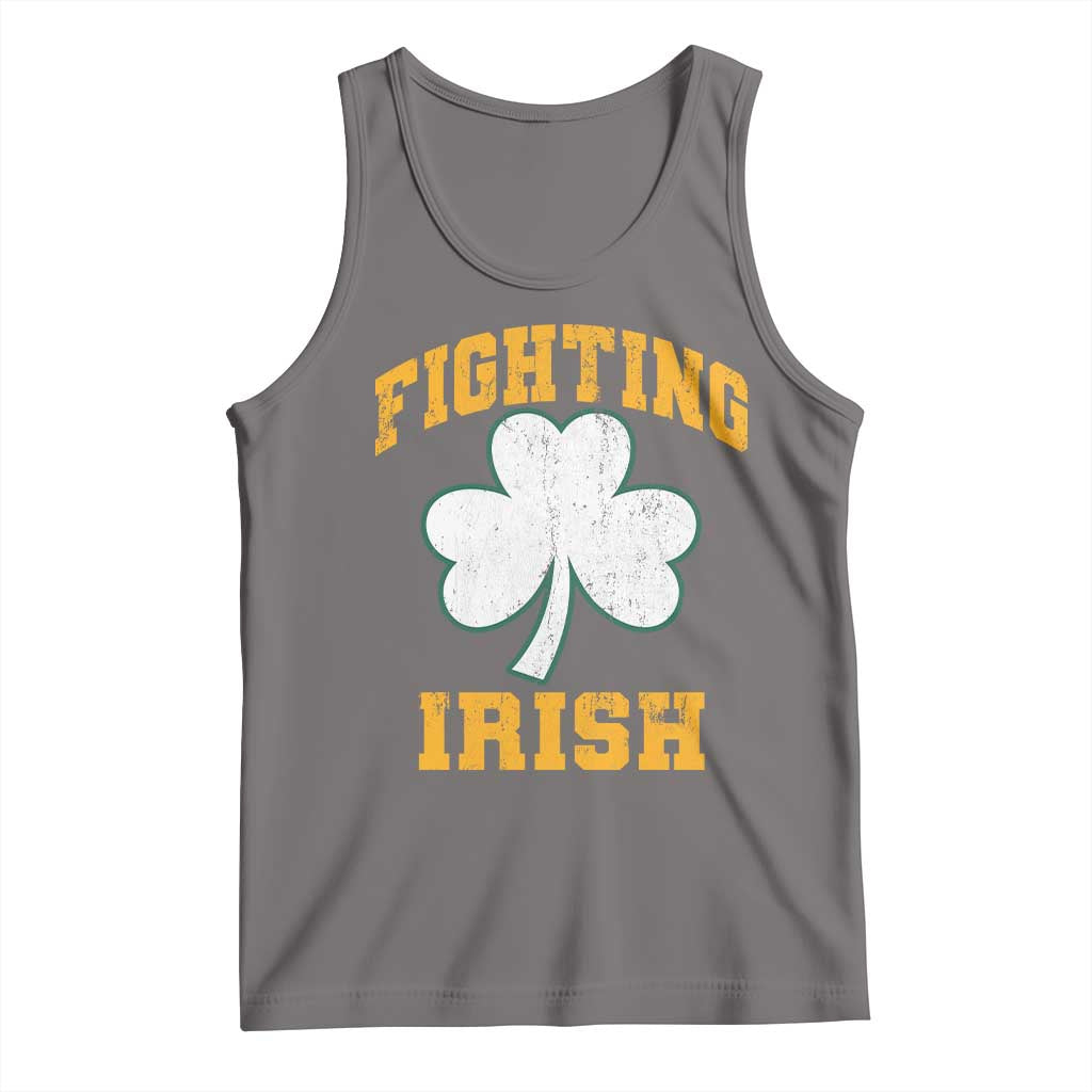Vintage Fighting Irish Tank Top Retro History Gold Shamrock